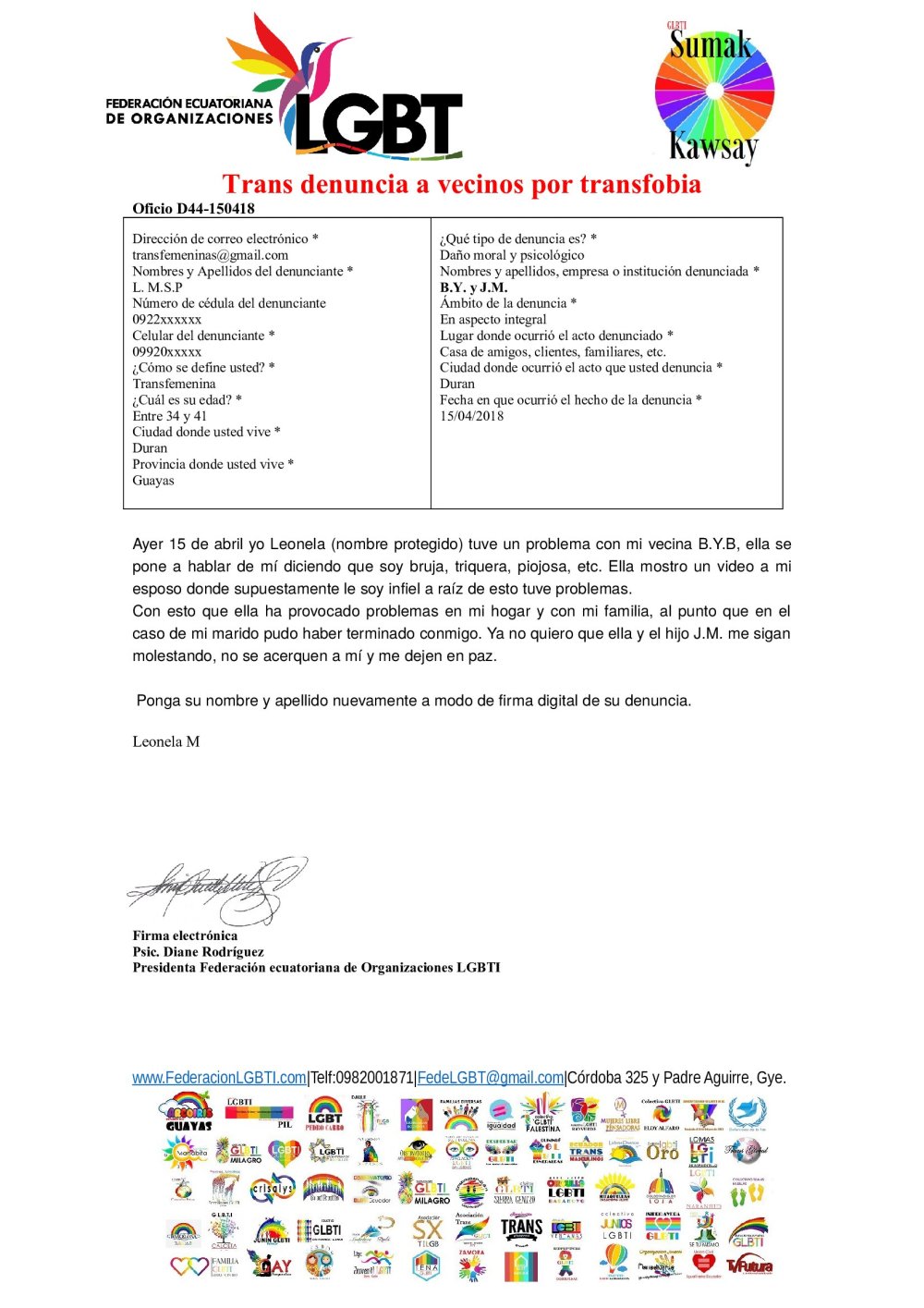 #Ecuador Trans denuncia a vecinos por transfobia diario el diverso ecuador